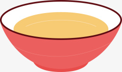 创意汤碗粉色装汤碗矢量图高清图片