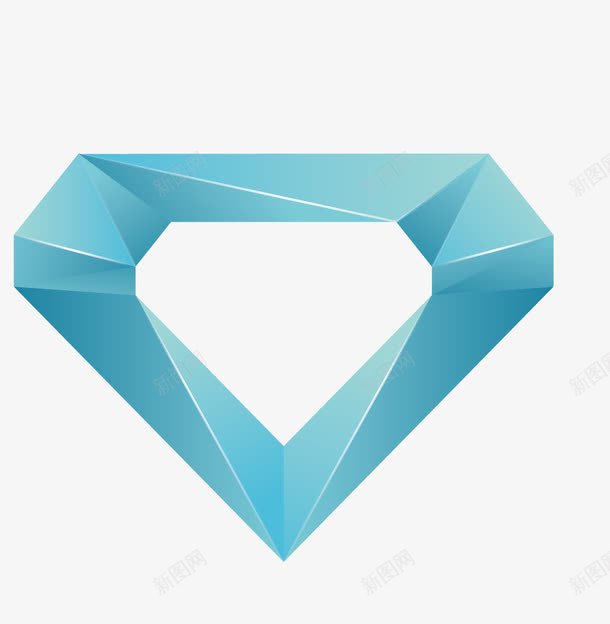 立体几何图形矢量图ai免抠素材_新图网 https://ixintu.com 六边形 几何体 标志 立体 蓝色 钻石 矢量图