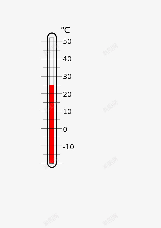 夏季室内温度计psd免抠素材_新图网 https://ixintu.com 刻度 商务 室内温度 扁平化 柱形 测量 温度计 红色 线稿