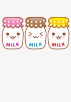 可爱牛奶瓶png免抠素材_新图网 https://ixintu.com 卡通 可爱 手绘 标签 牛奶 瓶子