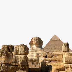 埃及图腾人面金字塔高清图片