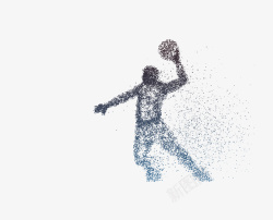 动感篮球简约特别粒子剪影高清图片