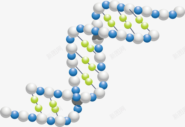 创意DNA分子矢量图ai免抠素材_新图网 https://ixintu.com DNA分子 创意 卡通手绘 水彩 绿色 蓝色 矢量图