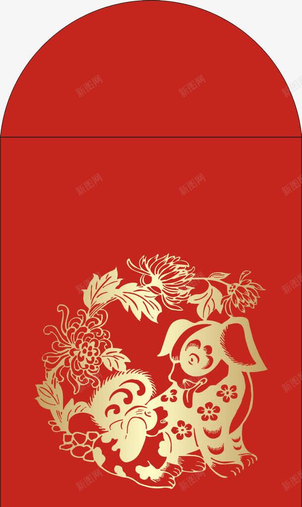 新年红包上的图案png免抠素材_新图网 https://ixintu.com 免抠图 小狗 效果图 红包 花纹 装饰图 装饰画