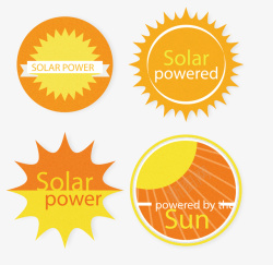 太阳能logo4款创意太阳能标图标高清图片