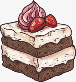 卡通奶油蛋糕夹层糕点高清图片