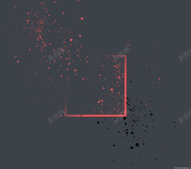 红黑色小点点边框jpg设计背景_新图网 https://ixintu.com 点点 边框 黑色