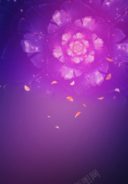 紫色花朵美容化妆品海报背景背景