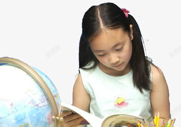 学生学习png免抠素材_新图网 https://ixintu.com 学习素材 小女生 看书的