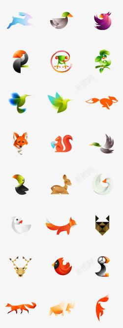 动物网页扁平化动物logo图标高清图片