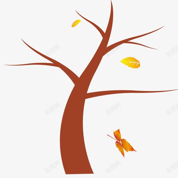 骨干枯叶png免抠素材_新图网 https://ixintu.com 凄凉之美 枯叶 树干 美丽的的秋景 落叶与枯树 飘落的枯叶 骨感之美