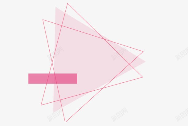 三角形png免抠素材_新图网 https://ixintu.com 三角形 框 红色 线条