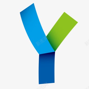 彩色折纸字母Y图标图标