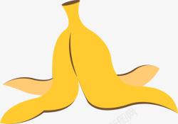 香蕉果皮矢量图素材
