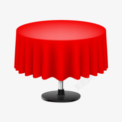 红布礼桌铺在餐桌子上的桌布高清图片