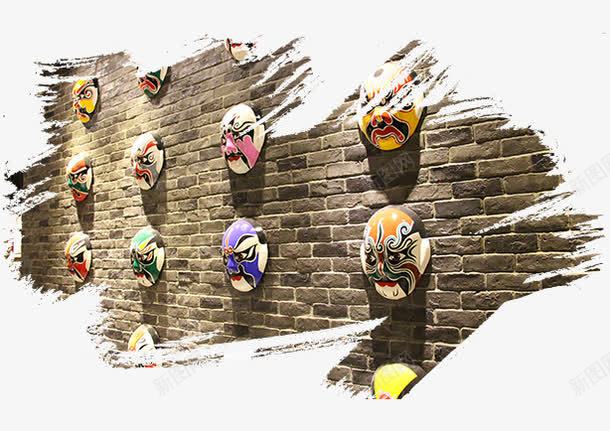 h5墙上的京剧脸谱png免抠素材_新图网 https://ixintu.com h5素材墙上的京剧脸谱 中国文化 艺术