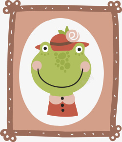 小青蛙相框卡通动物小青蛙相框高清图片