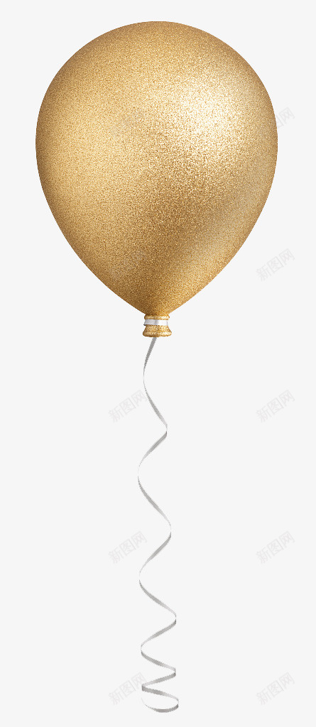 一个金色的气球png免抠素材_新图网 https://ixintu.com 气球 玩具 金气球 金色 闪亮