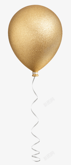一个气球一个金色的气球高清图片