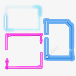 粉色双促销边框三个荧光棒装饰边框高清图片