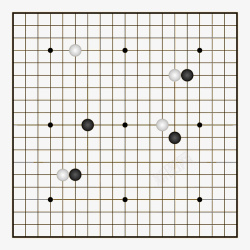 五子棋一个黑白围棋矢量图高清图片