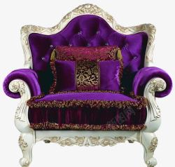 紫色天鹅绒欧式奢华王座高清图片