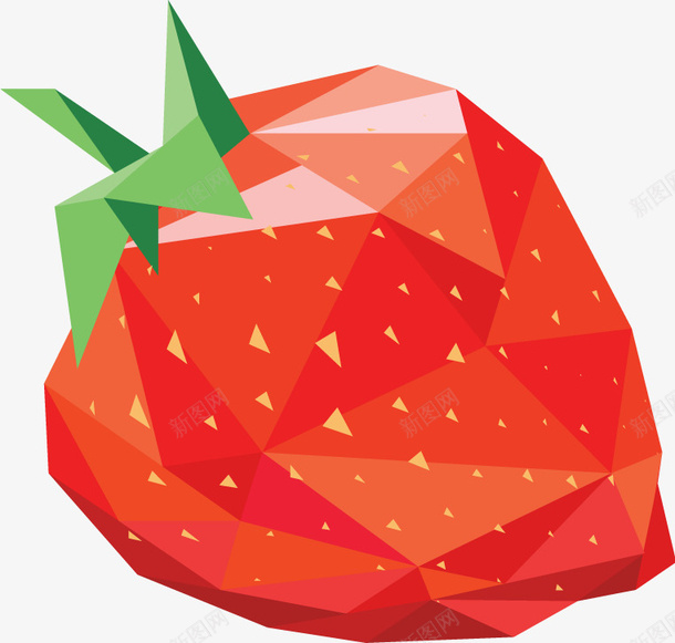 马赛克草莓png免抠素材_新图网 https://ixintu.com 几何图形画 几何图水果 创意水果 红色 草莓 马赛克水果