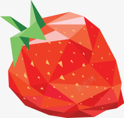 几何水果马赛克草莓高清图片
