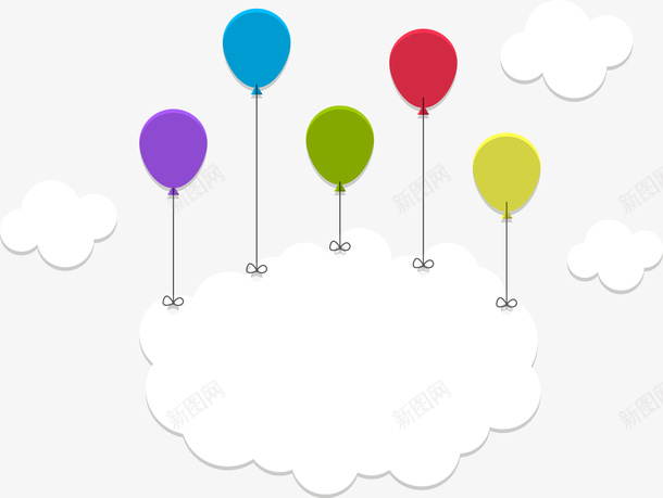 气球云朵标题框png免抠素材_新图网 https://ixintu.com 云朵 气球 气球云朵标题框 气球云朵标题框矢量图 矢量气球云朵标题框