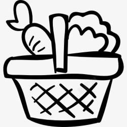 移动蔬菜篮蔬菜手拉篮图标高清图片