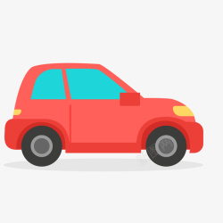 红色玩具汽车卡通创意小汽车矢量图高清图片