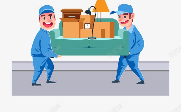 搬家沙发png免抠素材_新图网 https://ixintu.com 搬家 搬家公司 搬家啦 搬货员 搬运家具 服务 沙发