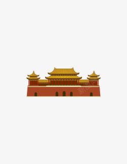 皇宫大殿北京城楼卡通古城高清图片