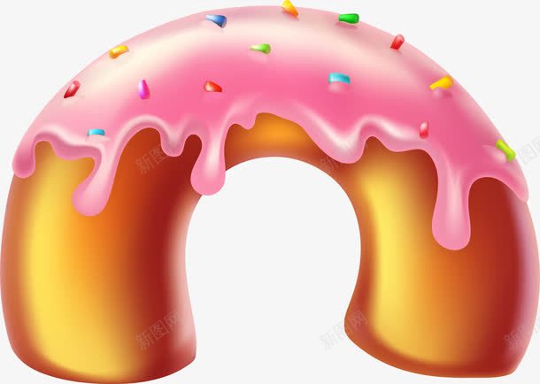 粉色美味甜甜圈png免抠素材_新图网 https://ixintu.com 卡通甜品 甜品 粉色甜甜圈 美味糕点 蛋糕店 装饰图案