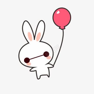 卡通兔子手拿气球png免抠素材_新图网 https://ixintu.com 兔子 卡通 手拿 气球