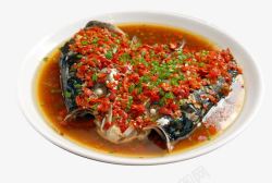 腰围上的中国剁椒鱼头高清图片