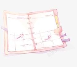 粉色的日记本素材