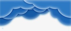 蓝色云雾缭绕卡通乌云高清图片