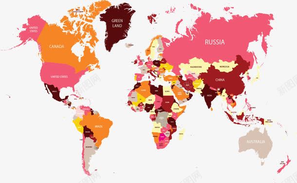 粉红系拼图世界地图png免抠素材_新图网 https://ixintu.com 世界地图 地图 拼图 拼图地图 矢量png 矢量拼接地图 粉红系