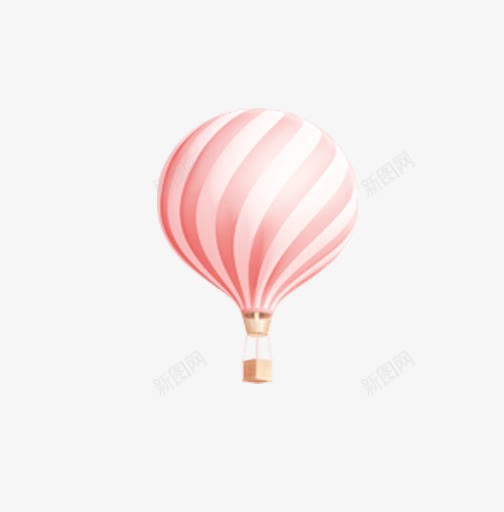 淡粉色的热气球png免抠素材_新图网 https://ixintu.com 卡通 淡粉色 热气球 白色