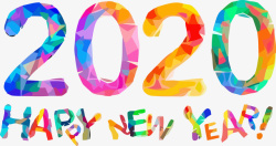 新年贺喜文字2020新年元素高清图片