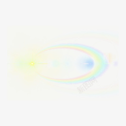 五色弧形彩虹梦幻弧形炫光效果高清图片
