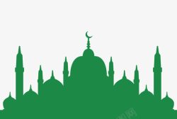 AI的象征绿色阿拉伯语楼高清图片