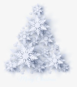 白色雪花圣诞树矢量图素材