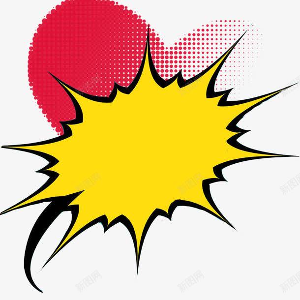 卡通手绘爆炸线边框图标png_新图网 https://ixintu.com 卡通 底纹边框 桃心 气体 爆炸图标 爆炸标贴 爆炸线 红色 黄色