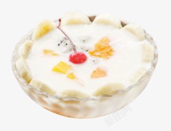 红豆酸奶水果捞水果酸奶捞高清图片