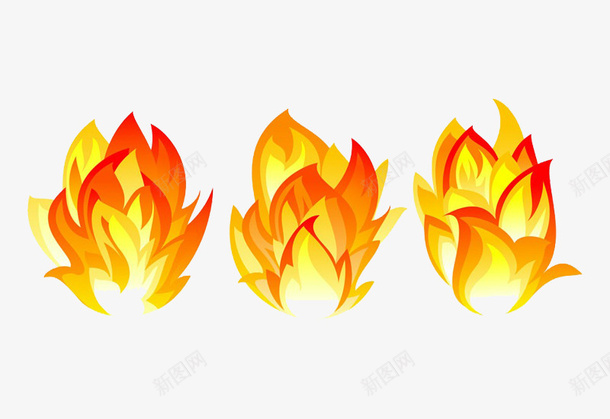 三个红色创意火焰png免抠素材_新图网 https://ixintu.com 免抠 创意背景 加绒加厚火焰 烟雾字母 燃烧火焰 红色火花