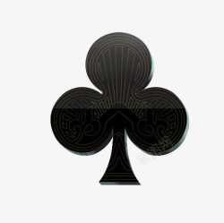 矢量棋牌梅花高清图片