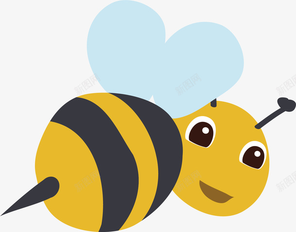 可爱的小蜜蜂矢量图ai免抠素材_新图网 https://ixintu.com 动物 卡通手绘 可爱 宠物 密封 水彩 矢量图 翅膀 蜂类 黄色