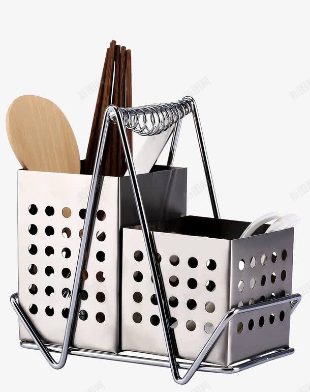 厨房设备png免抠素材_新图网 https://ixintu.com 不锈钢 厨具 套装 方形 沥水笼 筷子 餐具